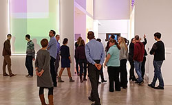 Participants of the Welcome Training visit the Dornbirn Light Forum